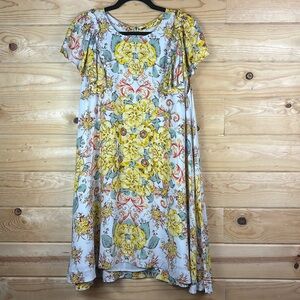 Free People Yellow Floral Mini Dress